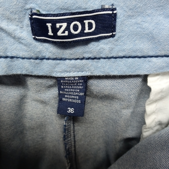 Izod men's khaki chino shorts sz 36"× 9". . 49pm - Picture 6 of 7
